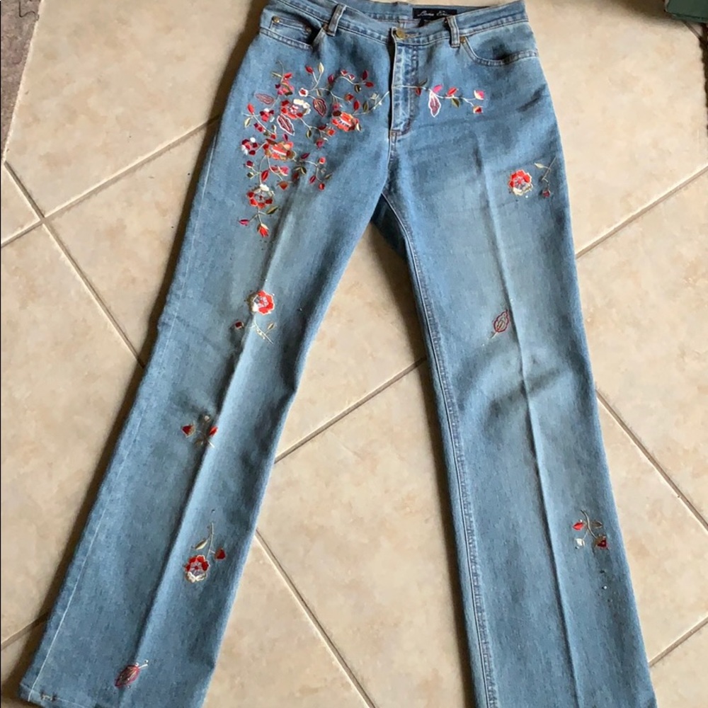LANA ERICA Vtg Embroidered & Rhinestone Jeans